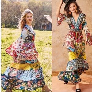 Johnny Was Silk Dibble Dress Size XL NWT